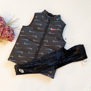 NWT Nike Girls New Impressions Vest and Leggings Size 5-6 Medium Winter